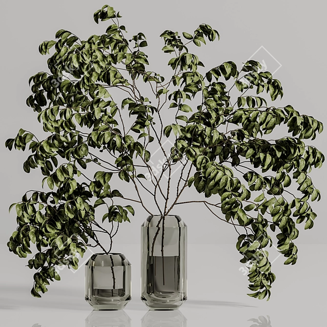  Elegant Plants Bouquet Vase 3D model image 5