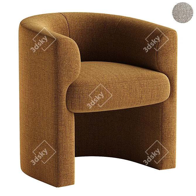 Modern Nolami Dining Chair 3D model image 1