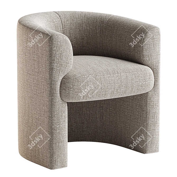 Modern Nolami Dining Chair 3D model image 2