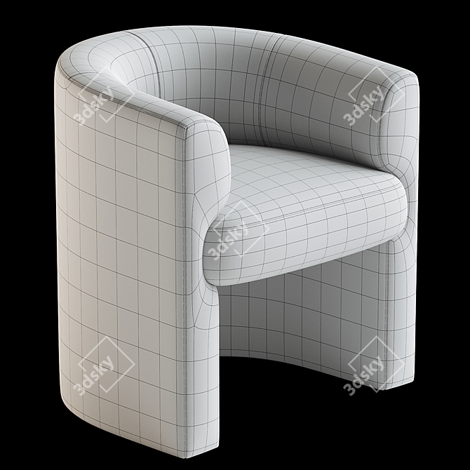 Modern Nolami Dining Chair 3D model image 3