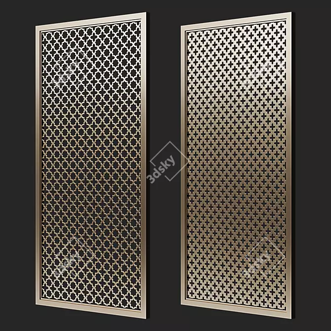 Adjustable Decorative Grilles Set 3D model image 6