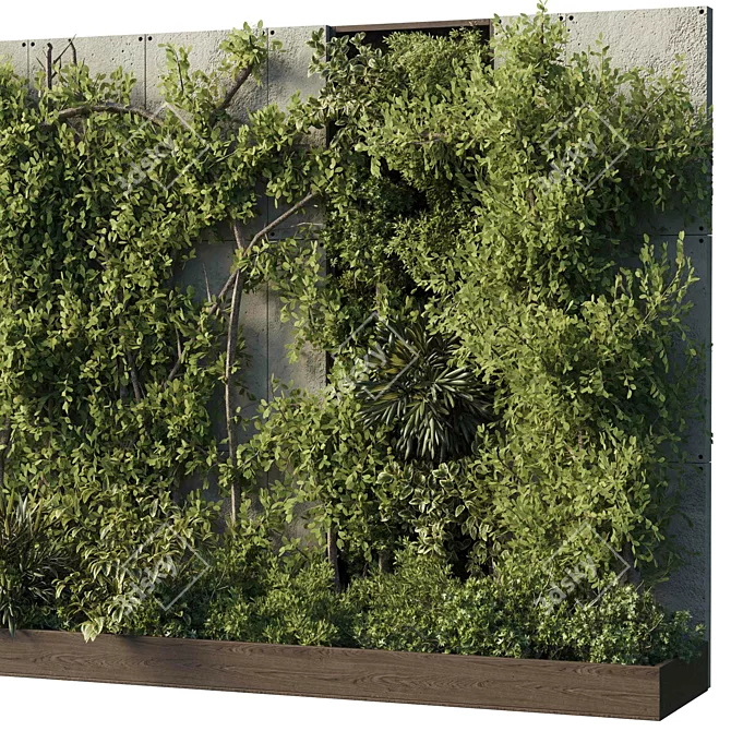 Outdoor Plant 195 Wall Garden 3D model image 4