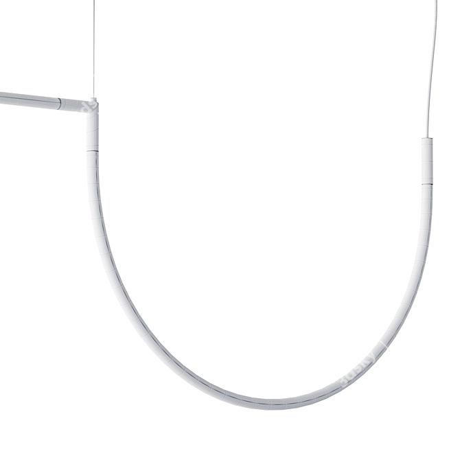 Sleek Modular LED Pendant Lamp 3D model image 4