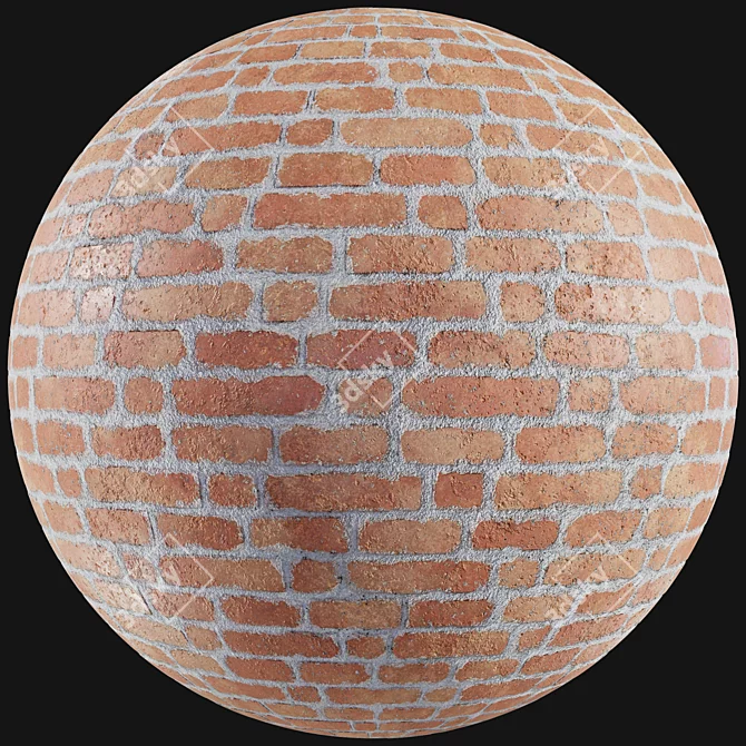 Seamless PBR Brick Material Pack 3D model image 2