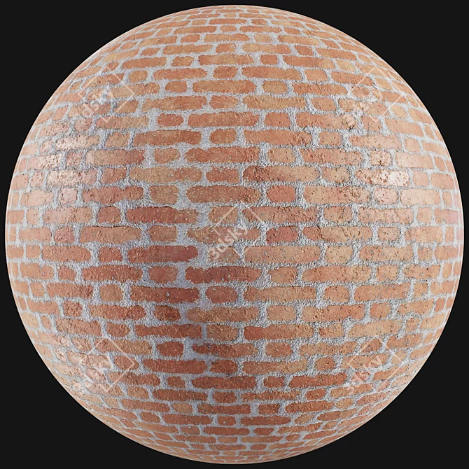 Seamless PBR Brick Material Pack 3D model image 3