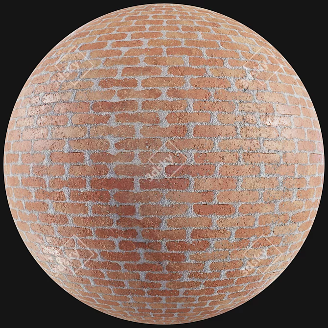 Seamless PBR Brick Material Pack 3D model image 4