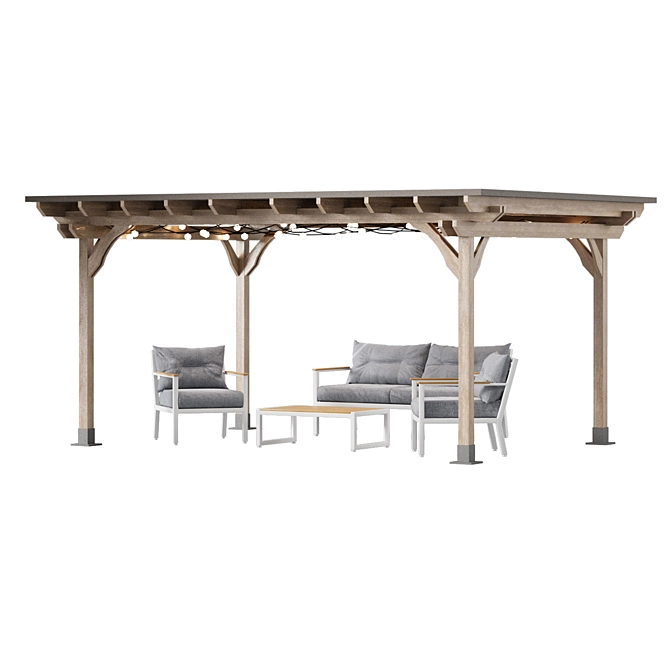 Provençal Pergola with Efficiency 3D model image 2