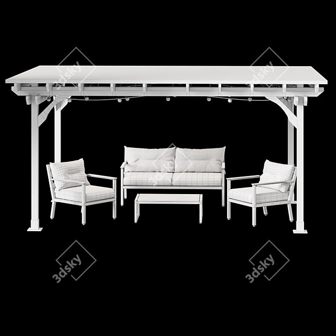 Provençal Pergola with Efficiency 3D model image 5