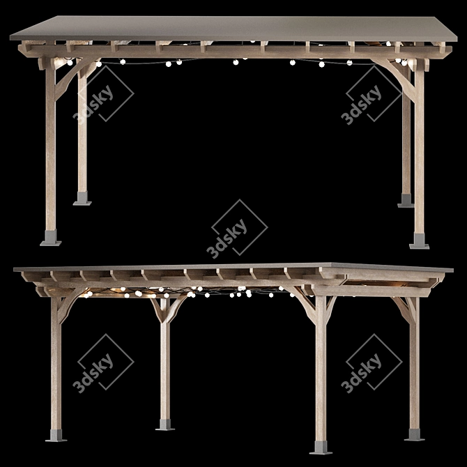 Provençal Pergola with Efficiency 3D model image 7