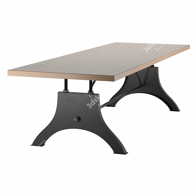 Stephane Dining Table: Welcoming, Spacious 3D model image 1