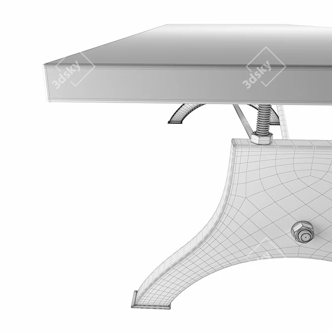 Stephane Dining Table: Welcoming, Spacious 3D model image 4