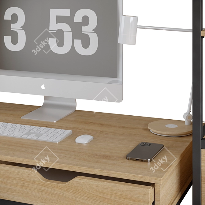 Modern Loft Office Set 3D model image 6