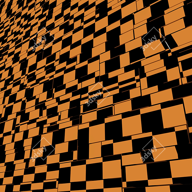 Wood Panel Textured 3D Model 3D model image 7