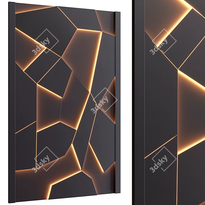 Italian Enamel Wall Panel 3D model image 1