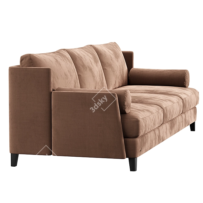 Polo Sofaclub: Stylish 3-Seater Sofa 3D model image 3