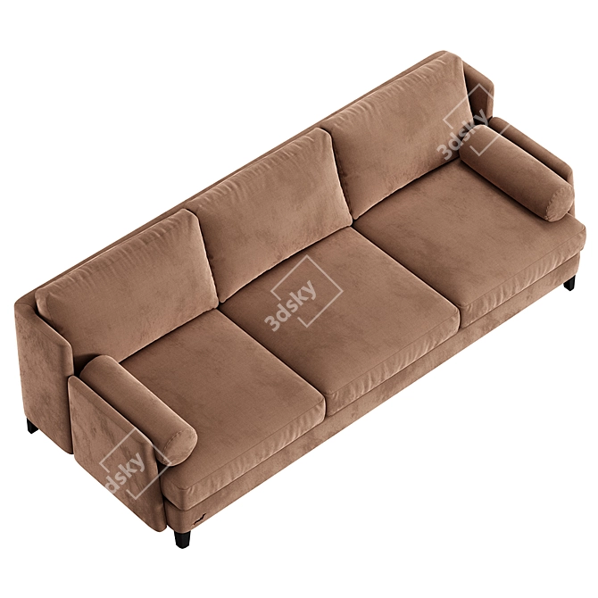 Polo Sofaclub: Stylish 3-Seater Sofa 3D model image 4