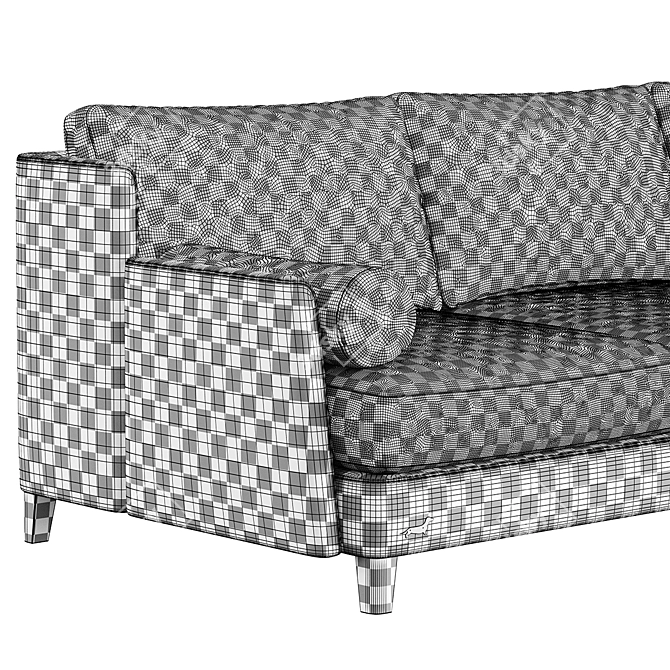 Polo Sofaclub: Stylish 3-Seater Sofa 3D model image 6