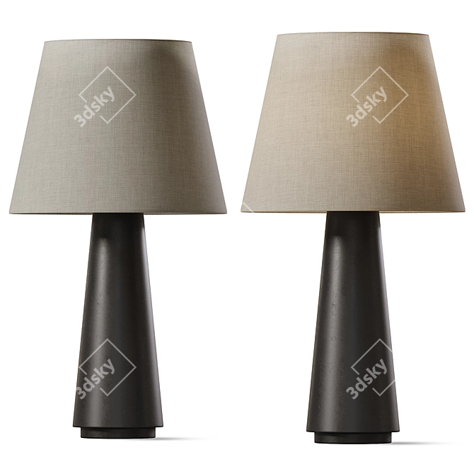 Torrent Metal Table Lamp: Timeless Elegance 3D model image 1