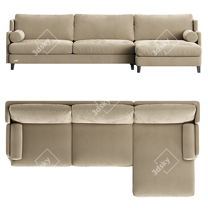 Corner Sofa Polo Sofaclub 3D model image 2