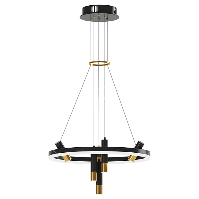 Modern Daur 7-Light Pendant Chandelier 3D model image 3