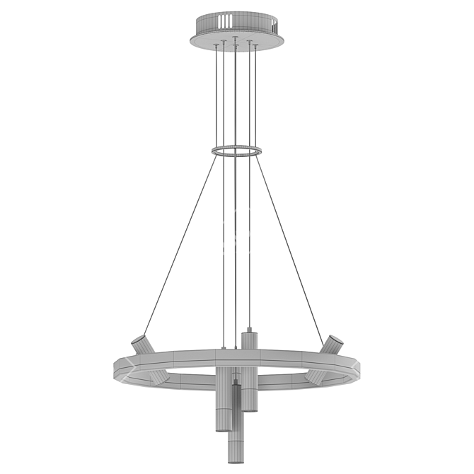 Modern Daur 7-Light Pendant Chandelier 3D model image 4