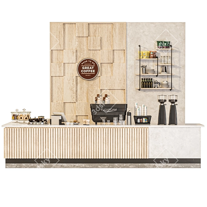 Modern Coffee Shop 3D Models 3D model image 1