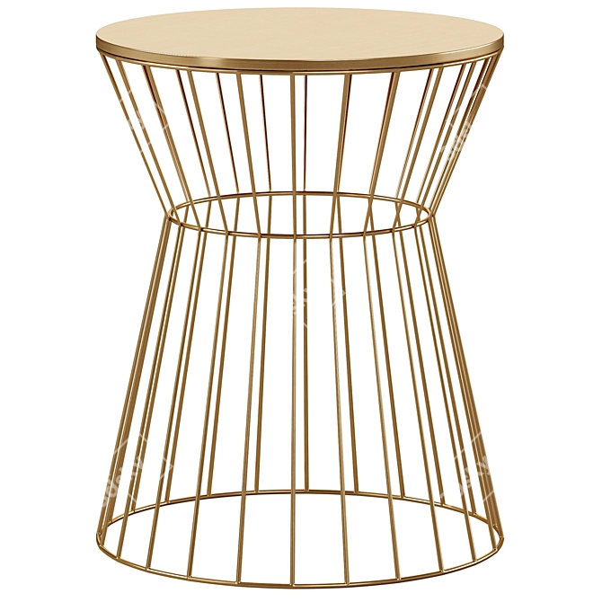 Elegant Metal and Marble Tables 3D model image 2