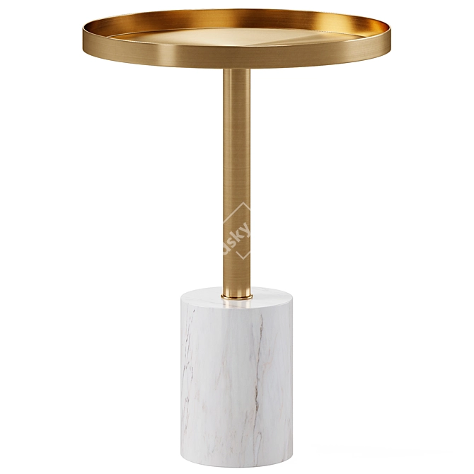 Elegant Metal and Marble Tables 3D model image 3