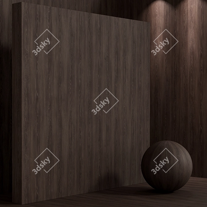 Seamless Oak Wood Material Set 3D model image 7