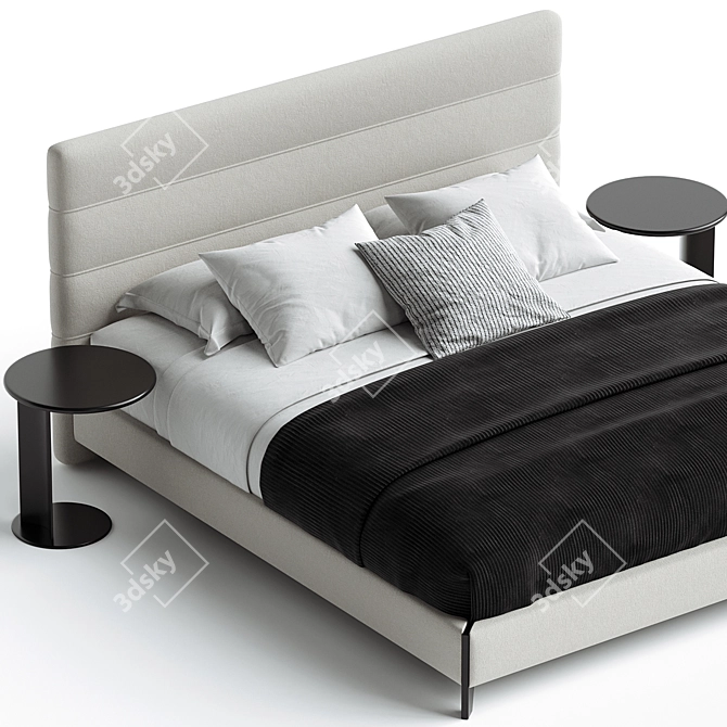 Luxurious Yumi Bed by Domkapa 3D model image 2