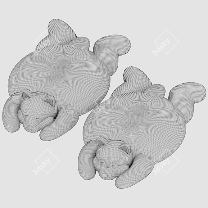 Plush Toy Rug Set 3D model image 3