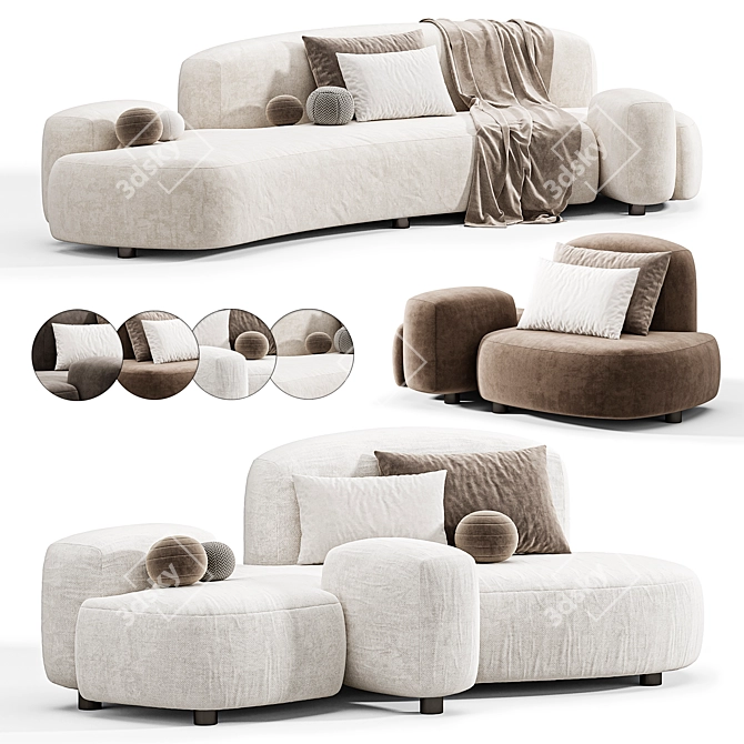 Modern Family Sofas: Mathieu Lehanneur 3D model image 1
