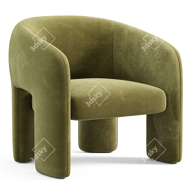 Contemporary Bold Armchair Design 3D model image 2