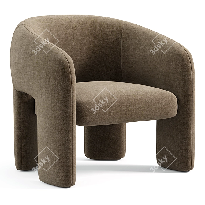 Contemporary Bold Armchair Design 3D model image 3