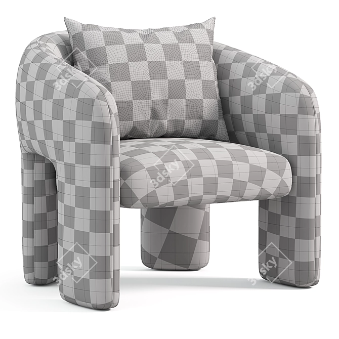 Contemporary Bold Armchair Design 3D model image 5