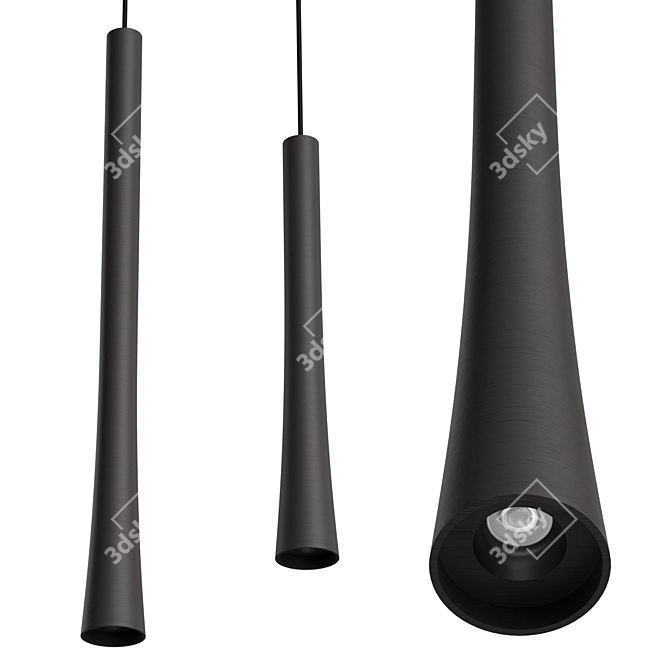 Modern Pendant Light Fixture "Horn 3D model image 1