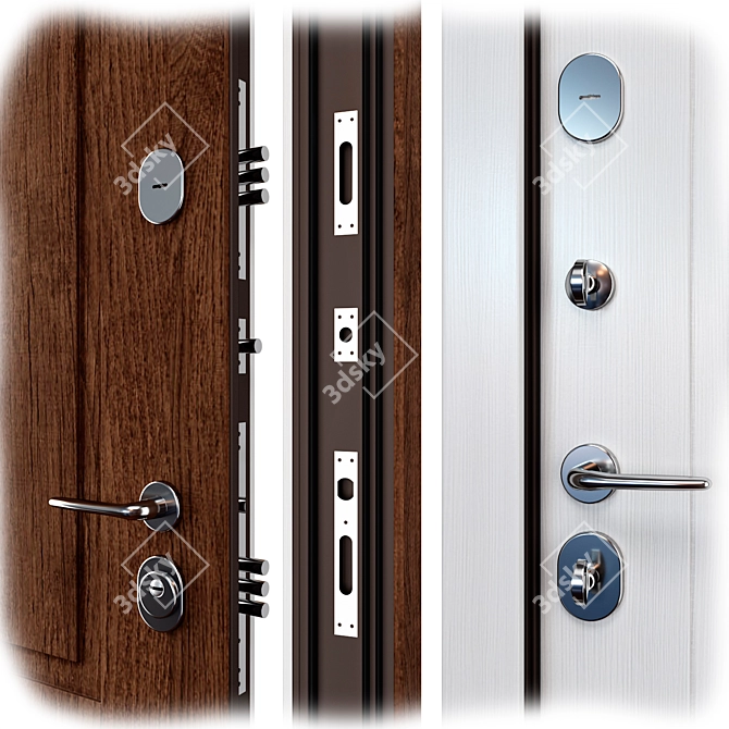 Bavaria Metal Entry Door (Staller) 3D model image 2