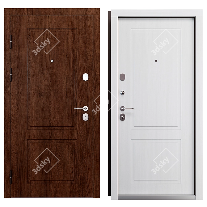 Bavaria Metal Entry Door (Staller) 3D model image 3
