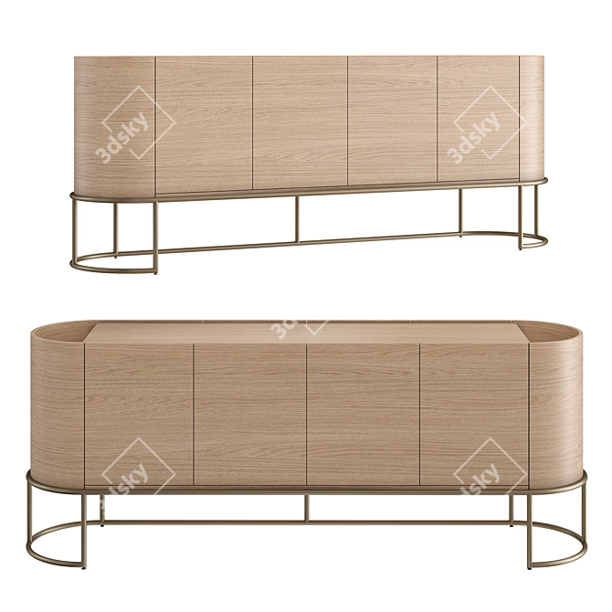 Modern TV Stand Treyn 3D model image 1