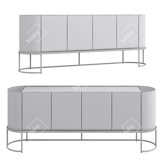 Modern TV Stand Treyn 3D model image 2