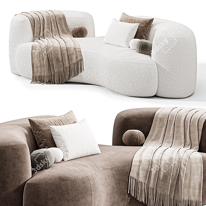 Tateyama Cloud Sofa: Stylish 2015 Design 3D model image 3