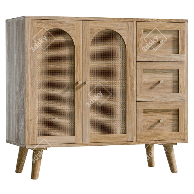 Aimani 37 Sideboard, UV Unwrapped 3D model image 1