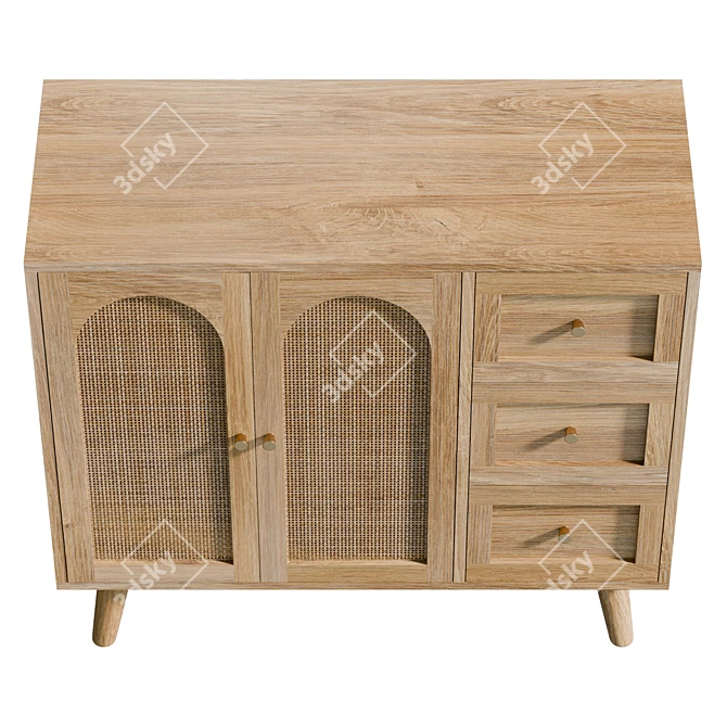 Aimani 37 Sideboard, UV Unwrapped 3D model image 3