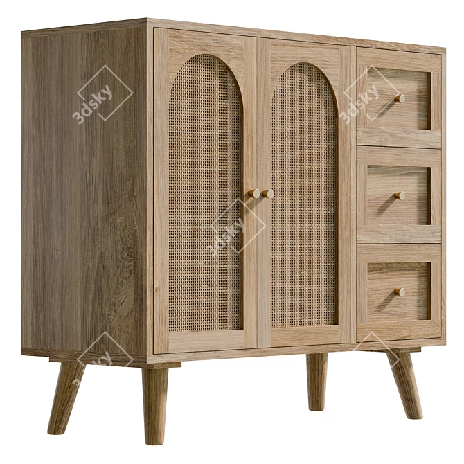 Aimani 37 Sideboard, UV Unwrapped 3D model image 4
