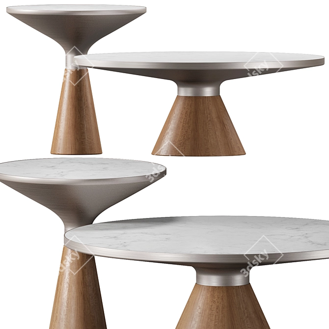 Dual Table Set Sublime 3D model image 1