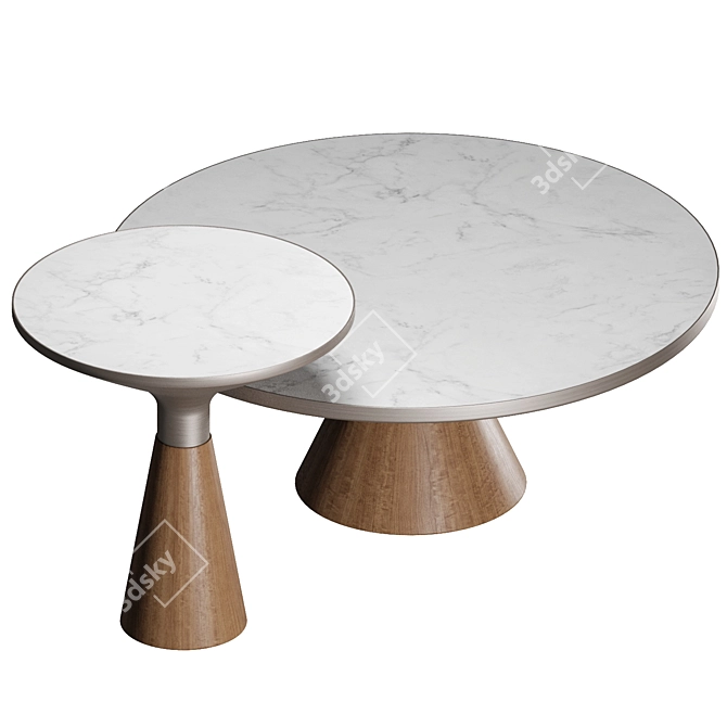 Dual Table Set Sublime 3D model image 2