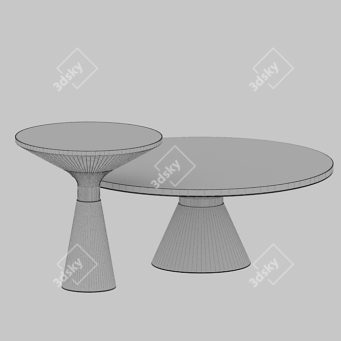 Dual Table Set Sublime 3D model image 3