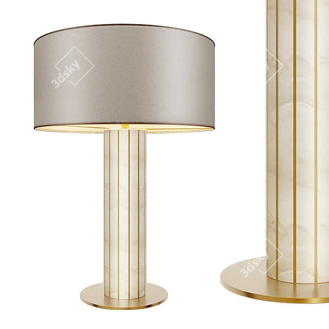 Seagram Marble Table Lamp 3D model image 2