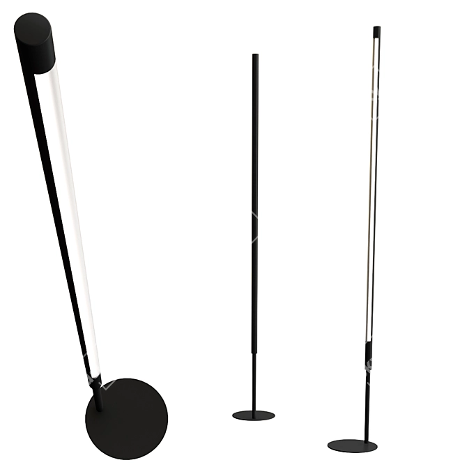 Modern LED Floor Lamp, Index 3D model image 1