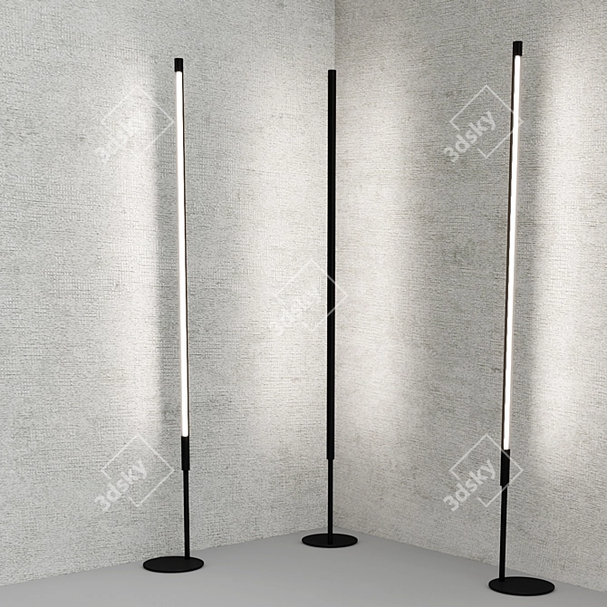 Modern LED Floor Lamp, Index 3D model image 2